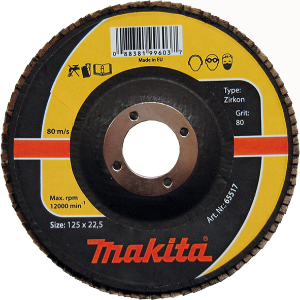 Meule-éventail Makita P-65517; 125x22,5 mm; K80