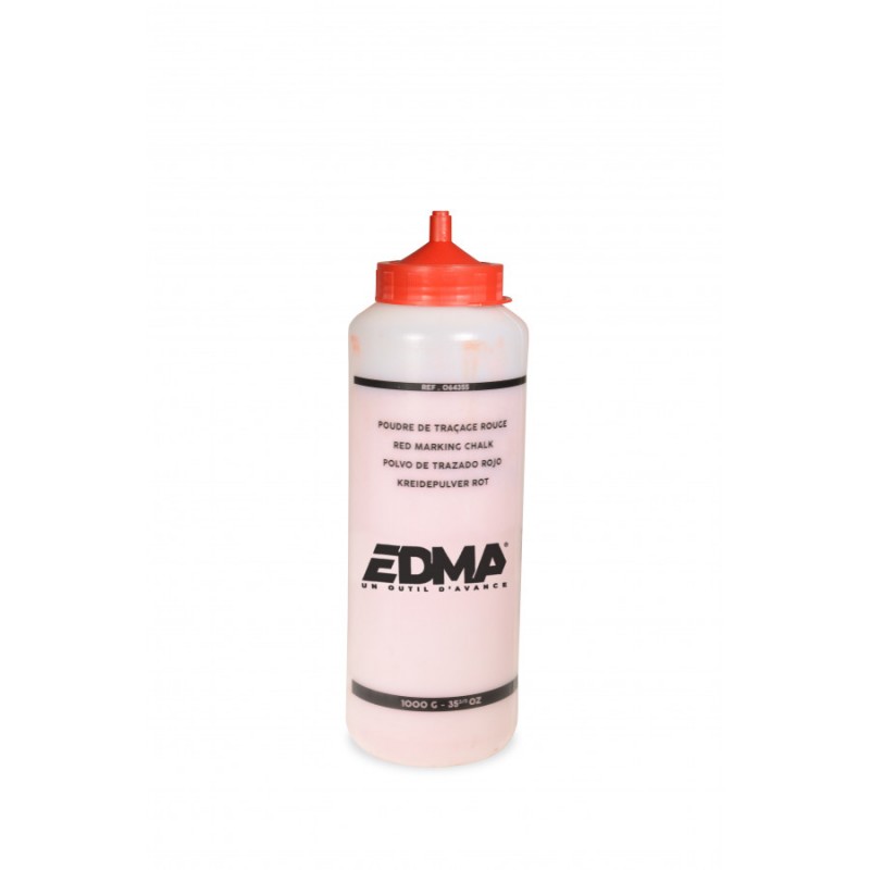 Recharge de craie de marquage pour ligne de craie / ruban à mesurer EDMA 064355; 1000 g; rouge