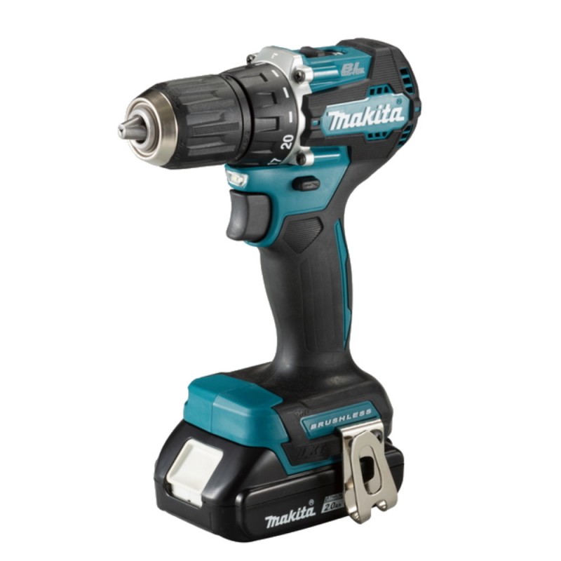 Perceuse Makita DDF487RAJ; 18 V; 2x2,0 Ah accu.
