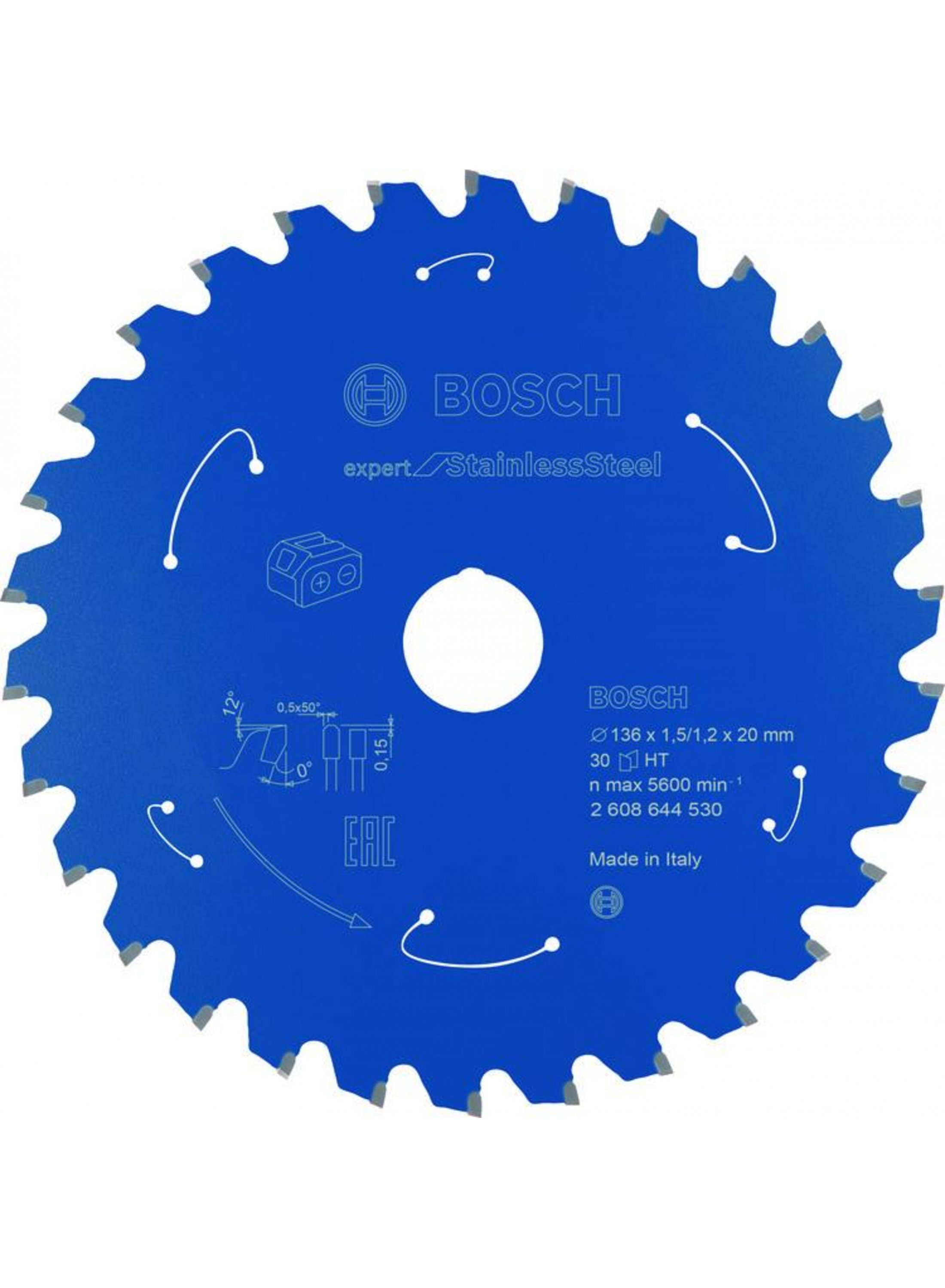 Scie circulaire Bosch Expert for Stainless Steel 2608644530; 136x20 mm