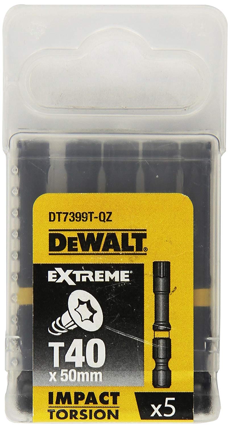Porte-embout à visser DeWalt; T40; 57 mm; 5 unités