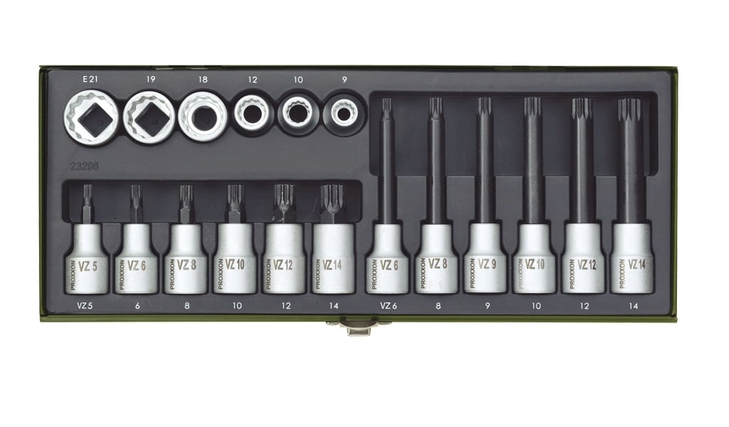Socket et jeu de bits Proxxon; 18 unités