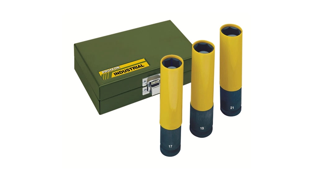 Jeu de douilles à impact Proxxon; 1/2''; 130 mm; 3 unités