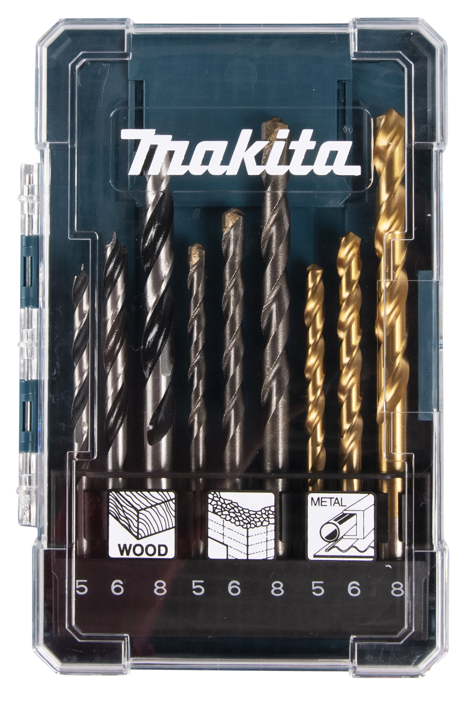 Jeu de forets Makita D-71962; 5/6/8 mm; 9 unités