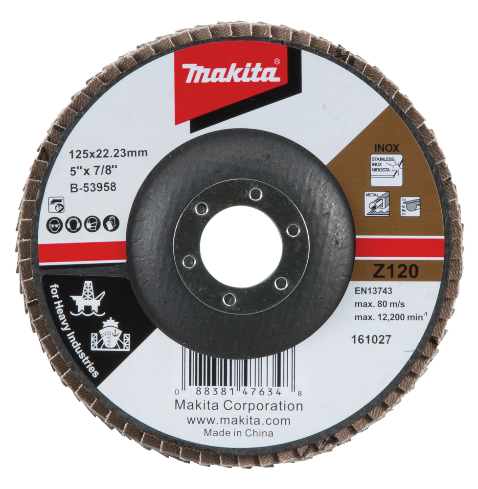 Meule-éventail Makita B-53958; 125 mm; Z120