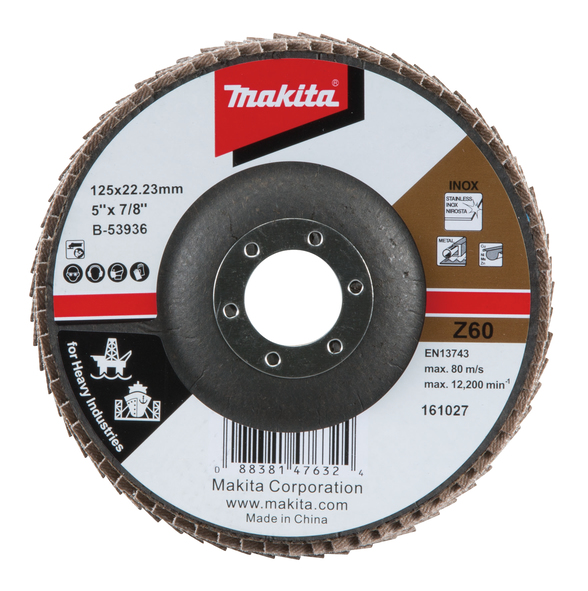 Meule-éventail Makita B-53936; 125 mm; Z60