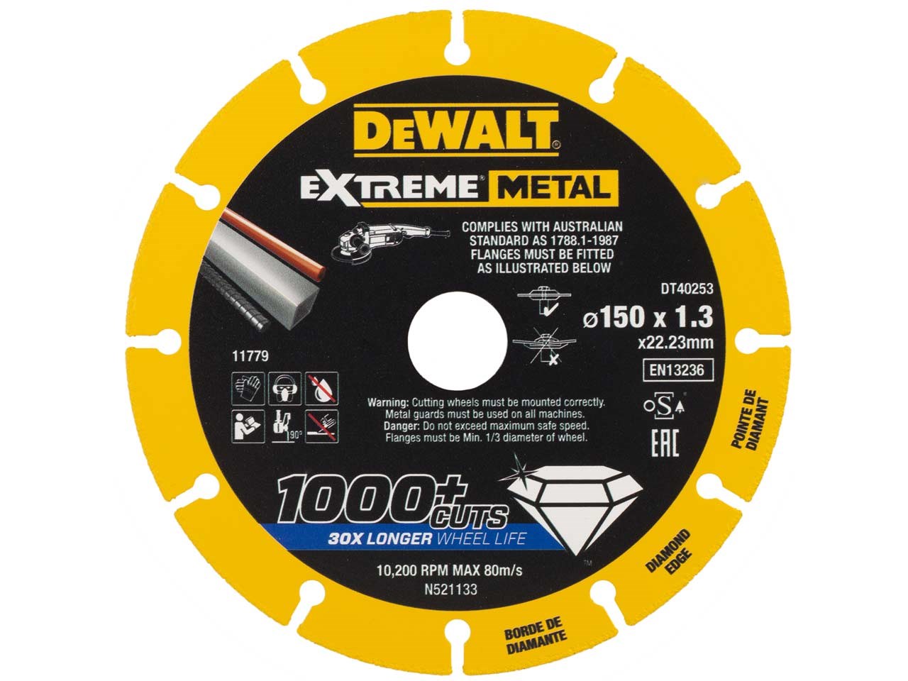 Disque à tronçonner diamanté DeWalt DT40253-QZ; 150 mm