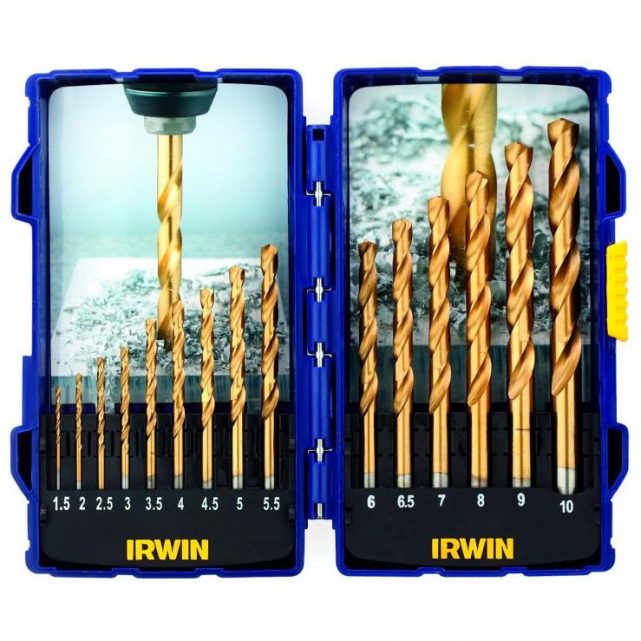 Jeu de forets en métal Irwin HSS Titanium; 1,5-10 mm; 15 unités