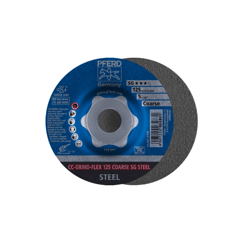 Disque a meuler Pferd CC-Grind-Flex Coarse; 125 mm