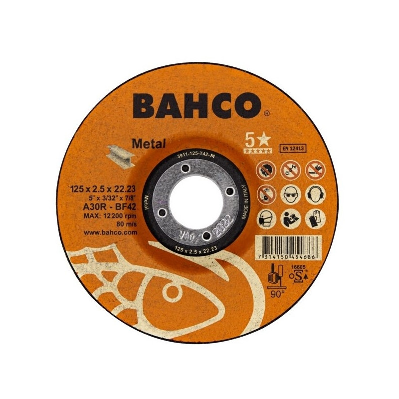 Disque abrasif Bahco Metal; 125x2,5 mm