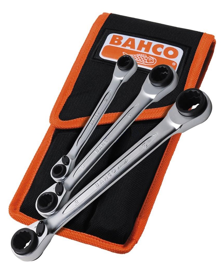Clé à cliquet Bahco S4RM/3T; 3 unités
