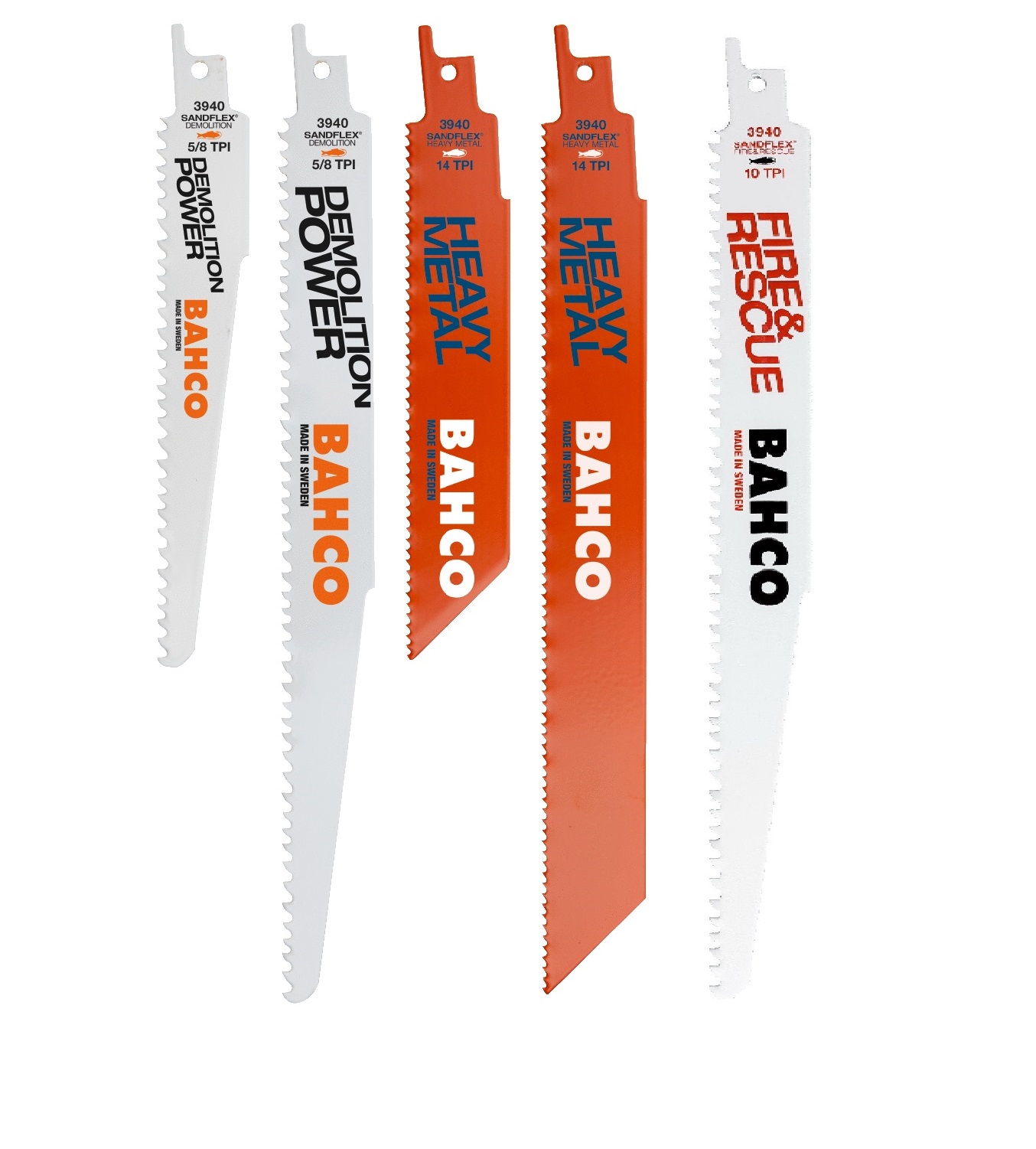 Jeu de scies Bahco 3940-HDD-SET-5P; 5 unités