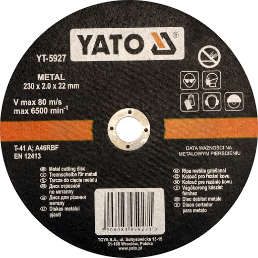 Disque abrasif Yato YT-5927; 230x2,0x22 mm