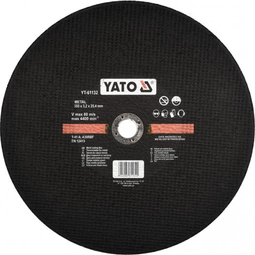 Lame de scie pour le métal Yato YT-61132; 355x3,2x25,4 mm