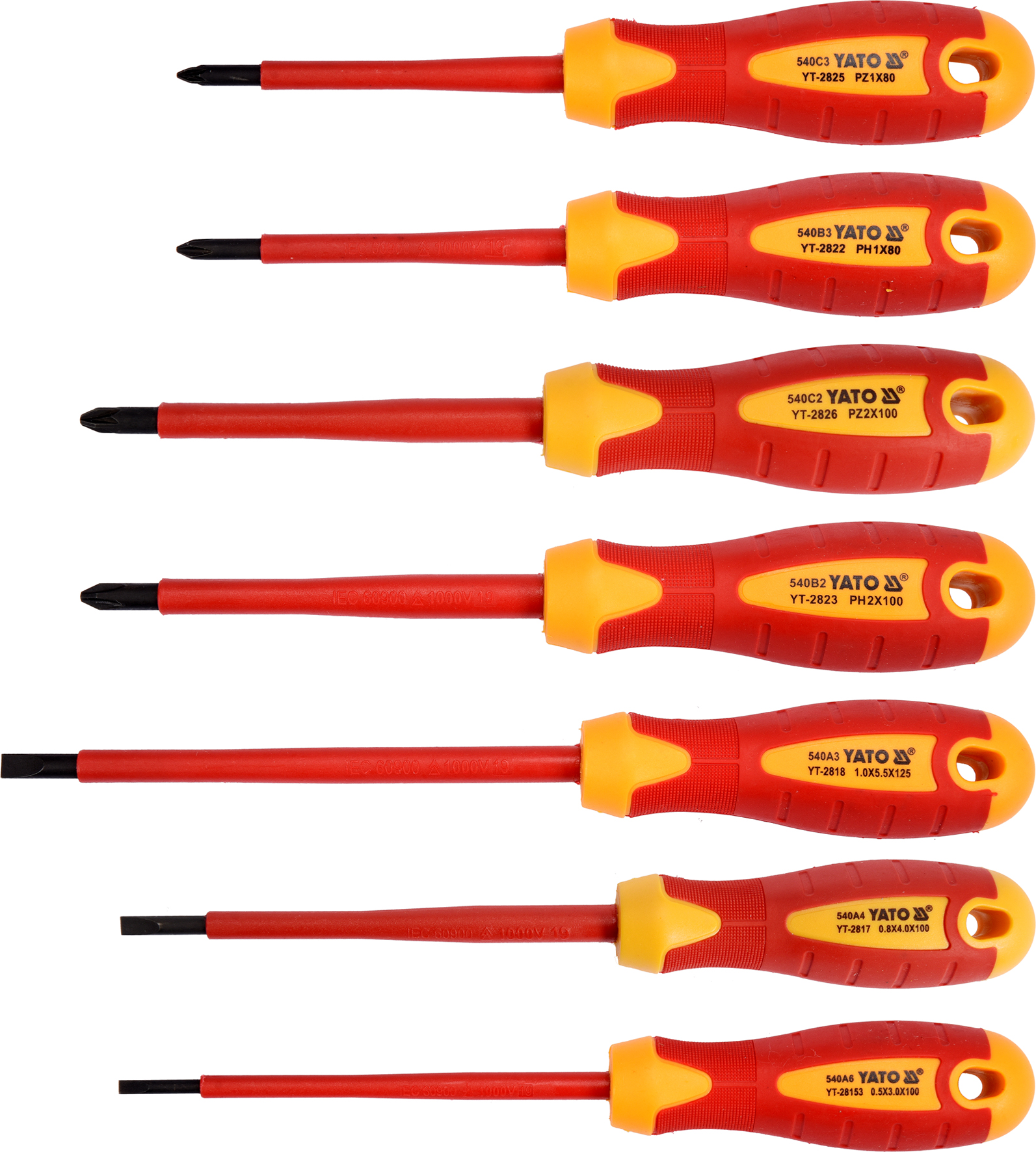 Ensemble de tournevis Yato YT-2828 VDE; 7 unités