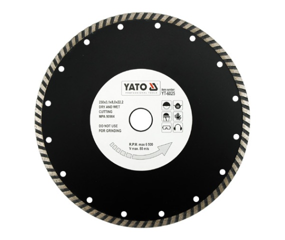 Disque à tronçonner diamanté Yato YT-6025; 230x22,2 mm