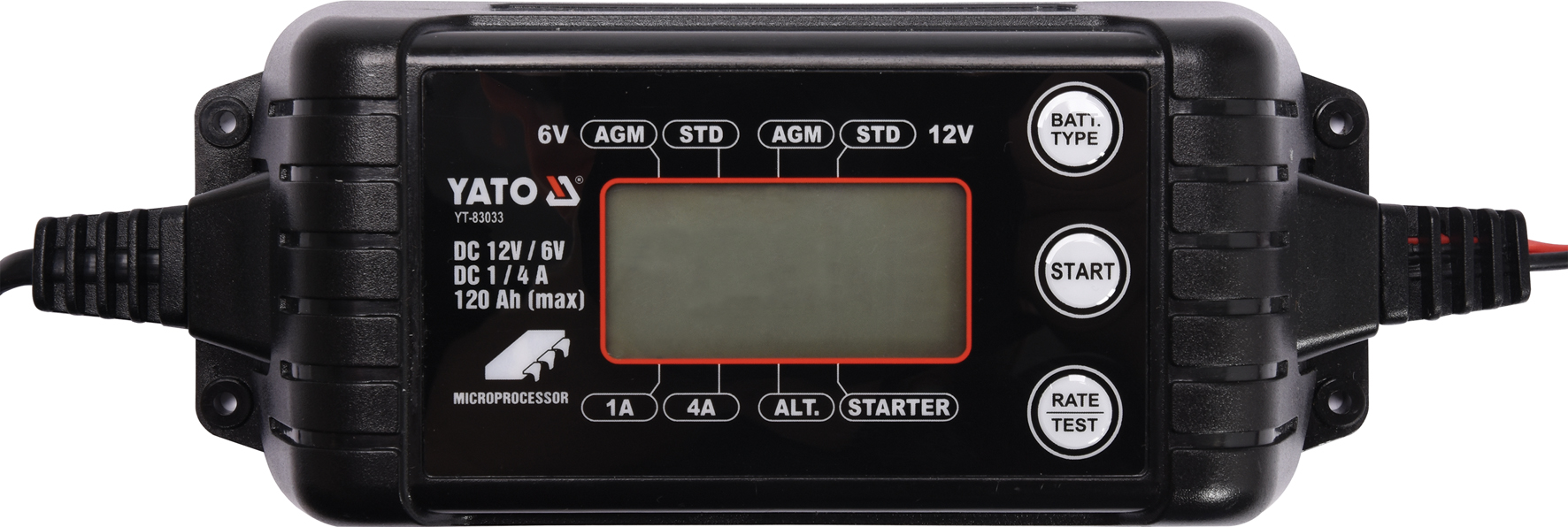 Chargeur de batterie de voiture Yato YT-83033; 6 V/12 V