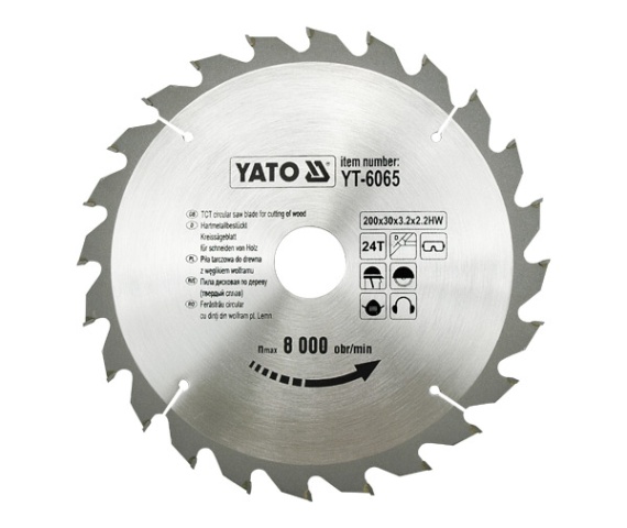 Lame de scie Yato YT-6065; 200x2,2x30 mm; Z24