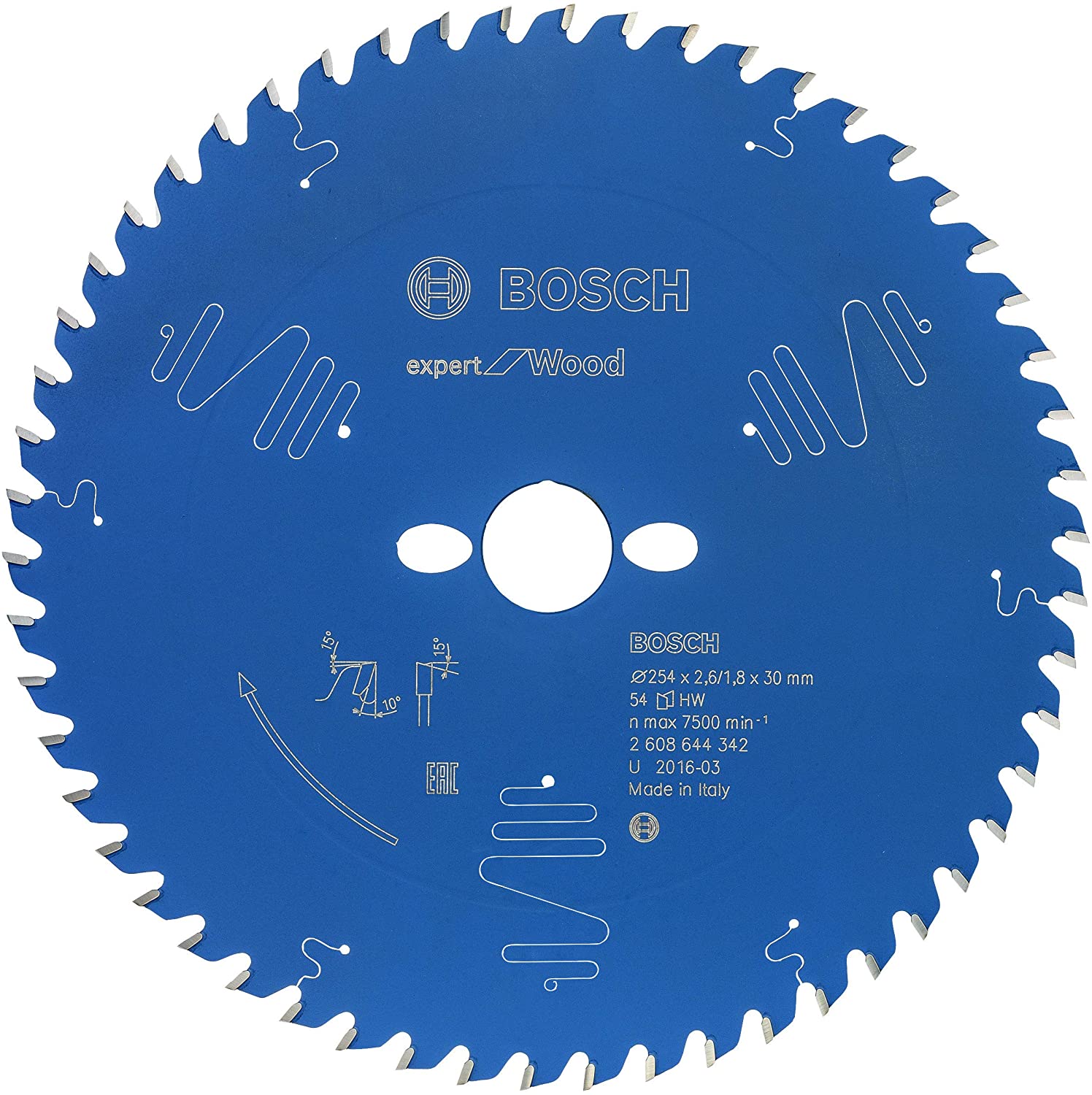 Lame de scie Bosch Expert for Wood; 254x30 mm; Z54