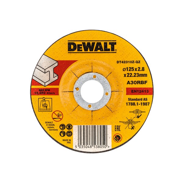 Disque abrasif DeWalt DT42310Z-QZ; 125x2,8 mm