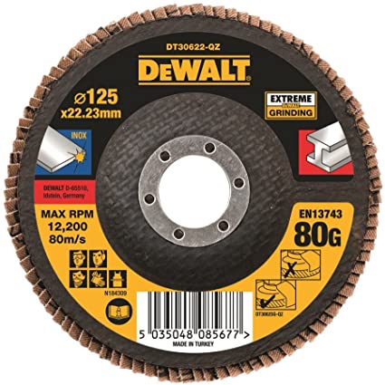 Meule-éventail DeWalt DT30622-QZ; 125 mm; P80