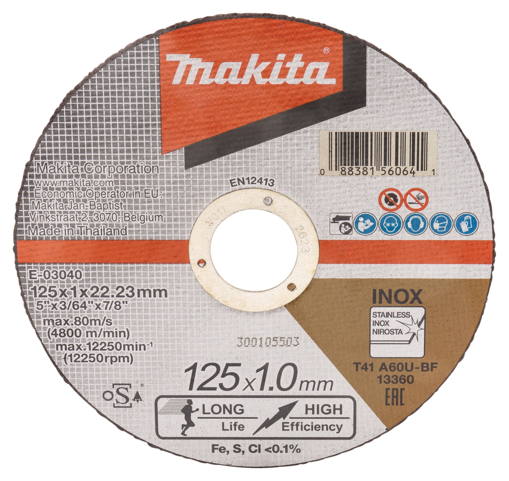 Disque abrasif Makita E-03040; 125x1 mm