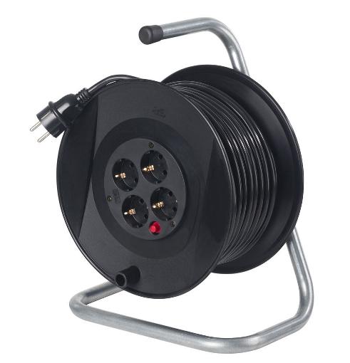 Rallonge avec bobine AS-Schwabe H05VV-F 3G1,5; 50 m