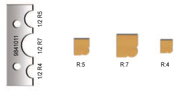 Lame de rechange pour cutter Virutex 9841011; R=4/5/7; 2 unités