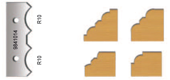 Lame de rechange pour cutter Virutex 9841014; R=10; 10; 2 unités