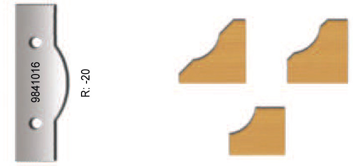 Lame de rechange pour cutter Virutex 9841016; R=-20; 2 unités