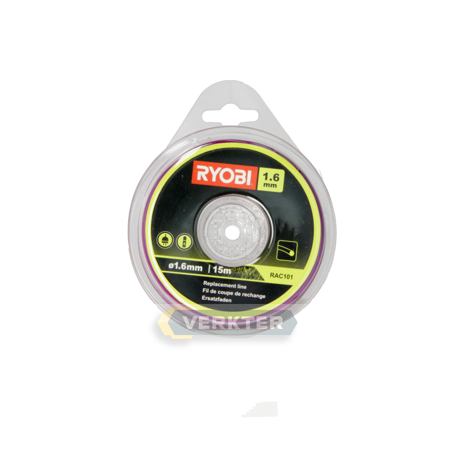 Fil de coupe Ryobi RAC101; 1,6 mm/15 m; circulaire