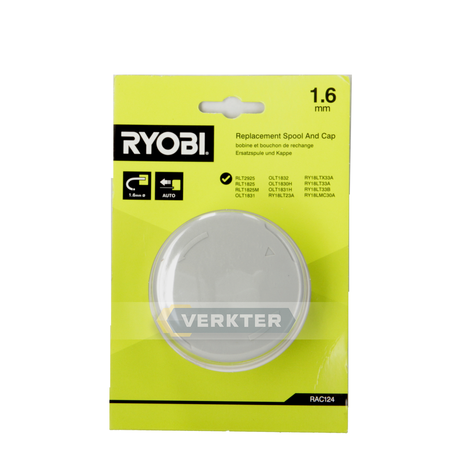 Bobine de ligne de tondeuse Ryobi RAC124