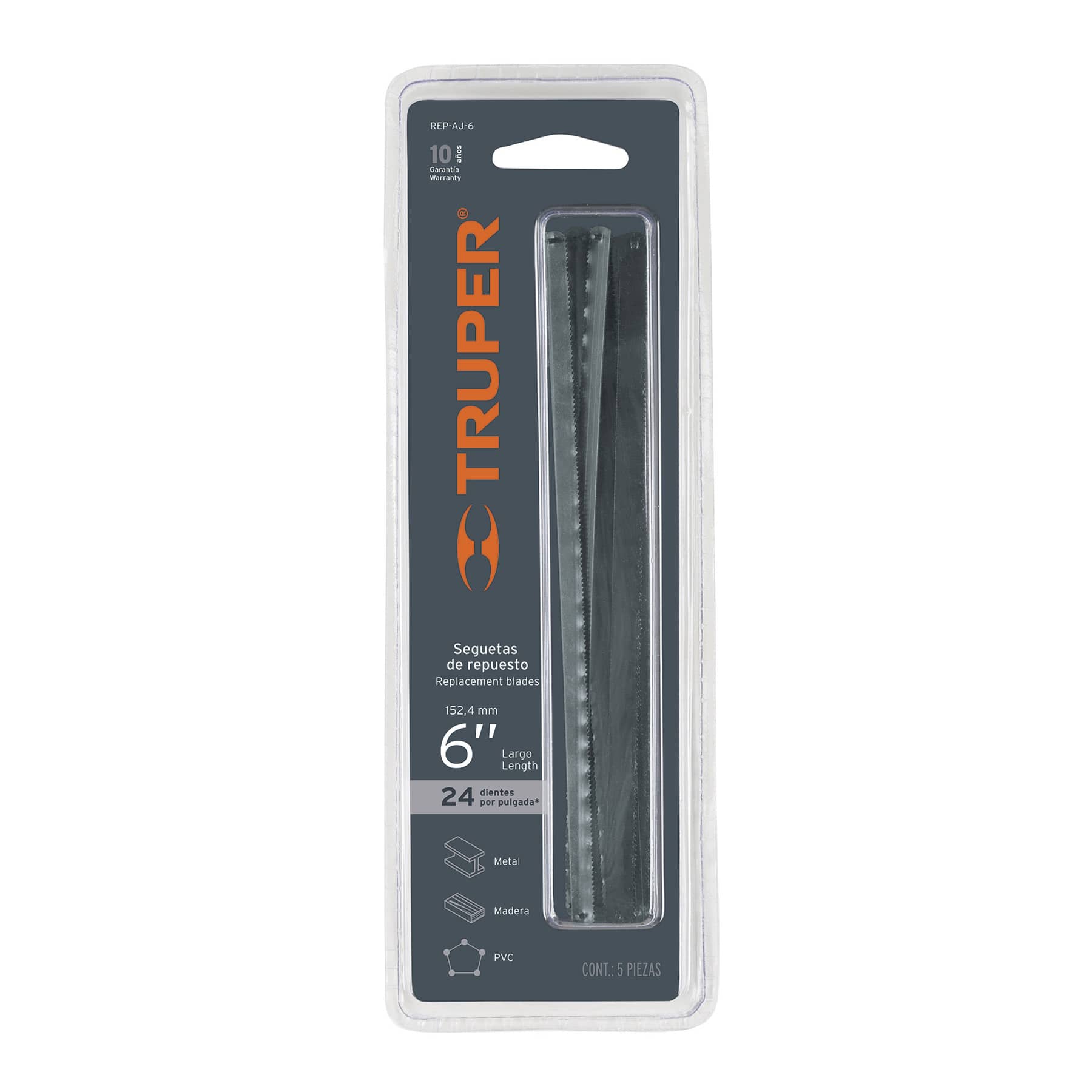 Lame de scie Truper REP-AJ-6; 150 mm; 5 unités