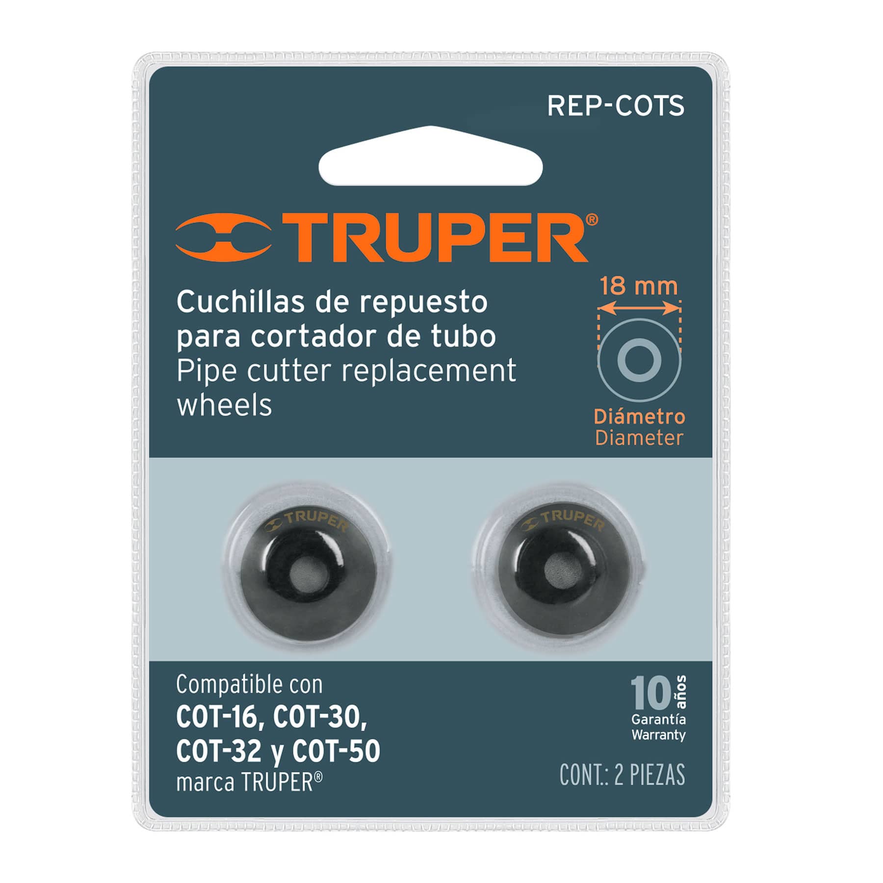 Roue de coupe Truper REP-COTS; 2 unités