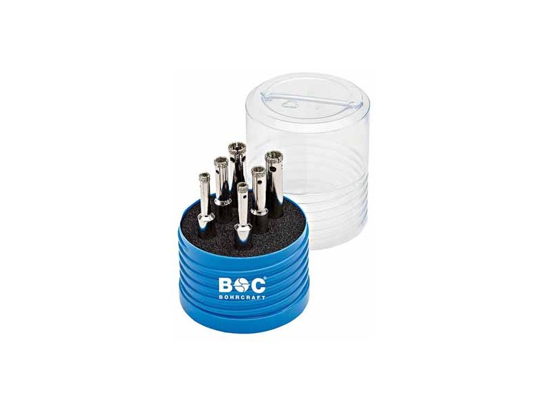 Jeu de scies trépans diamant Bohrcraft; 6-10 mm; 6 unités