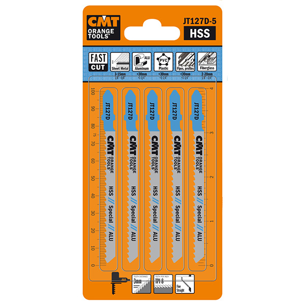 Lames pour scie sauteuse CMT JT127D-5; 5 unités