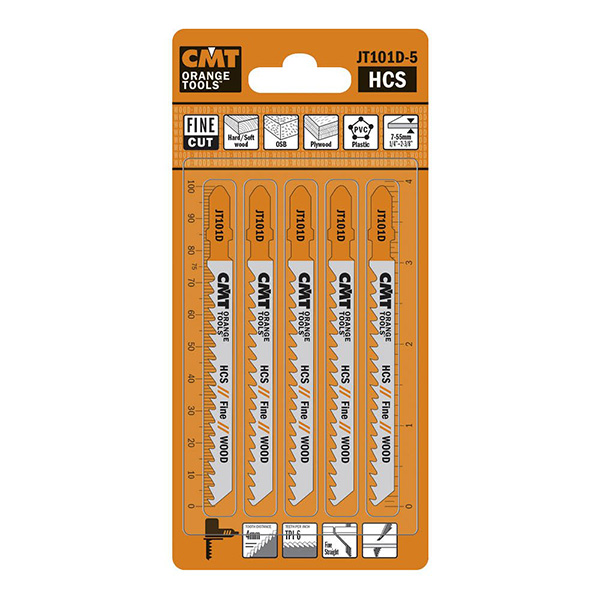 Lames pour scie sauteuse CMT JT101D-5; 5 unités