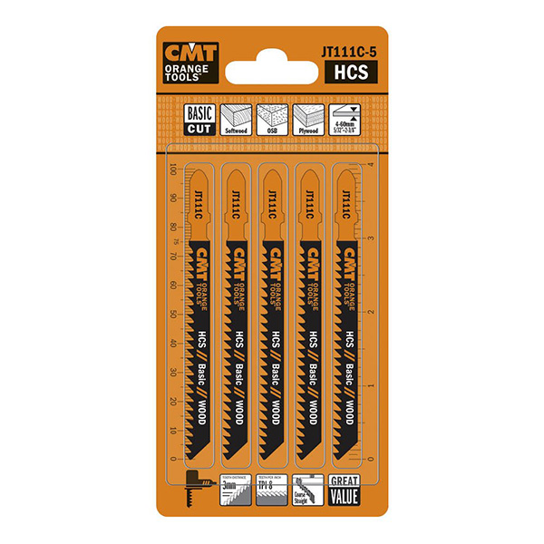 Lames pour scie sauteuse CMT JT111C-5; 5 unités