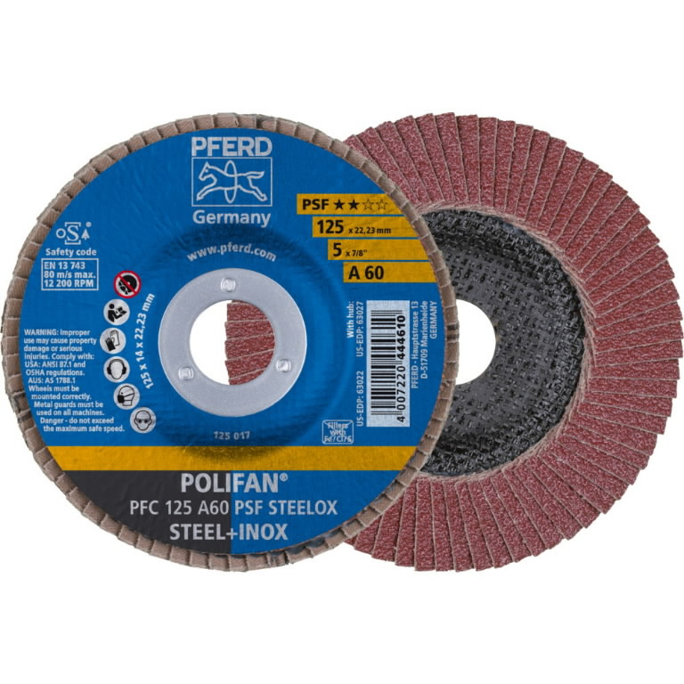 Meule-éventail Pferd PSF Steelox PFC; 125 mm; A60