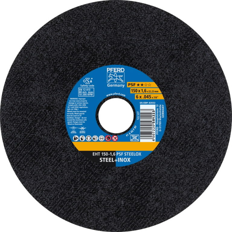 Disque abrasif Pferd PSF Steelox; 150x1,6x22,23 mm
