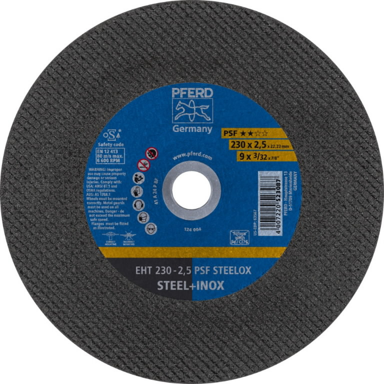 Disque abrasif Pferd PSF Steelox; 230x2,5x22,23 mm