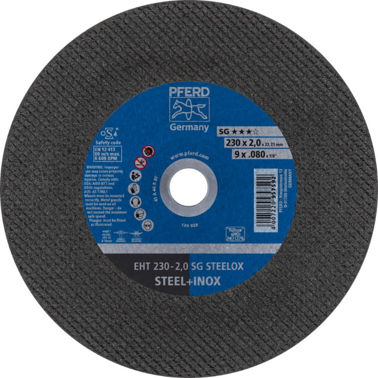 Disque abrasif Pferd SG Steelox; 230x2x22,23 mm