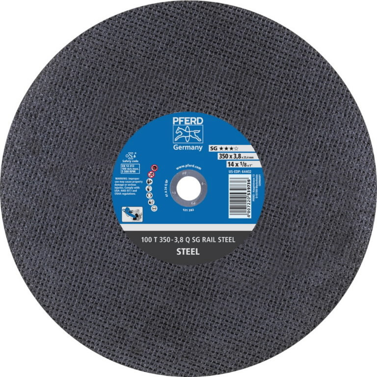 Disque abrasif Pferd Q SG Rail; 350x3,8x25,4 mm