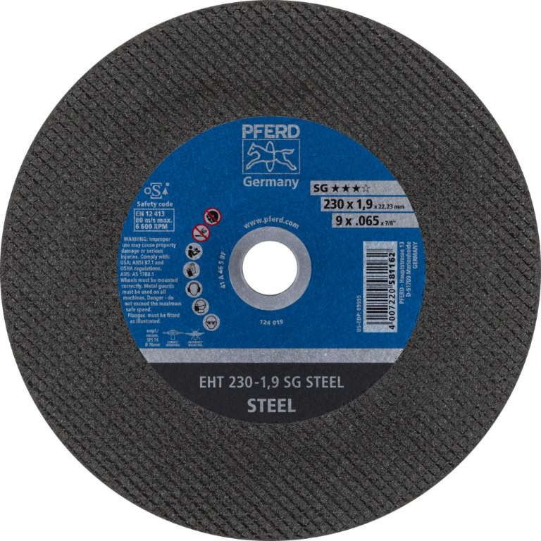 Disque abrasif Pferd SG Steel; 230x1,9x22,23 mm