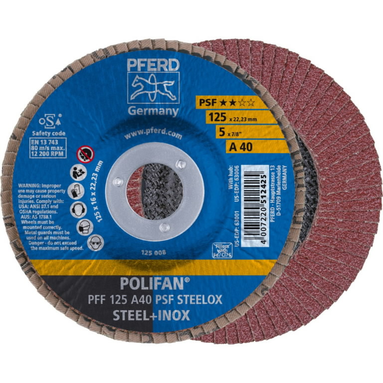 Meule-éventail Pferd PSF PFF Polifan; 125 mm; A40