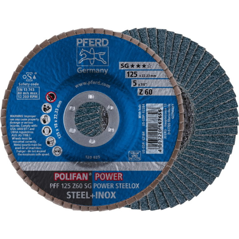 Meule-éventail Pferd SG PFF Power Steelox; 125 mm; Z60