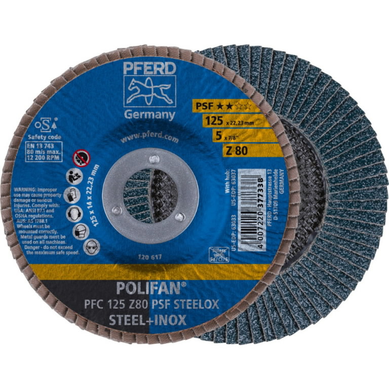Meule-éventail Pferd PSF PFC Steelox; 125 mm; Z80