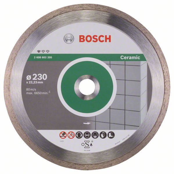 Disque à tronçonner diamanté Bosch PROFESSIONAL FOR CERAMIC; 230 mm