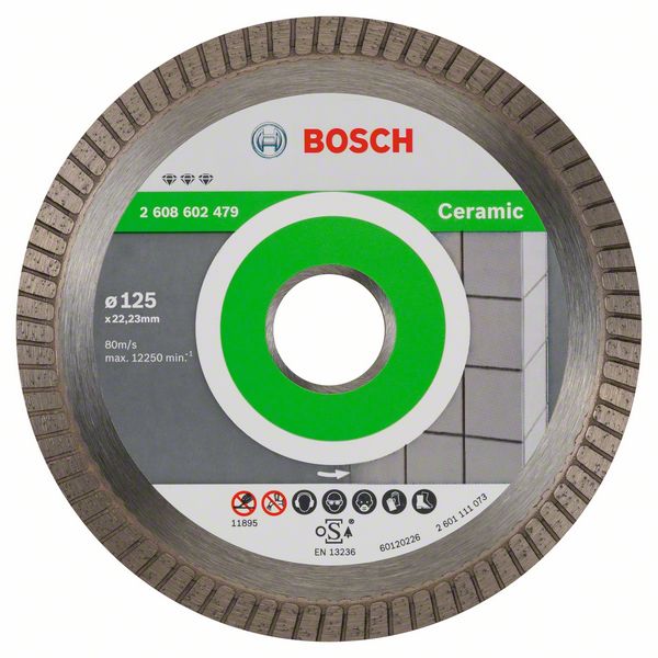 Disque à tronçonner diamanté Bosch BEST FOR CERAMIC EXTRACLEAN TURBO; 125 mm