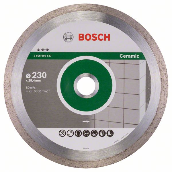 Disque à tronçonner diamanté Bosch PROFESSIONAL FOR CERAMIC; 230 mm